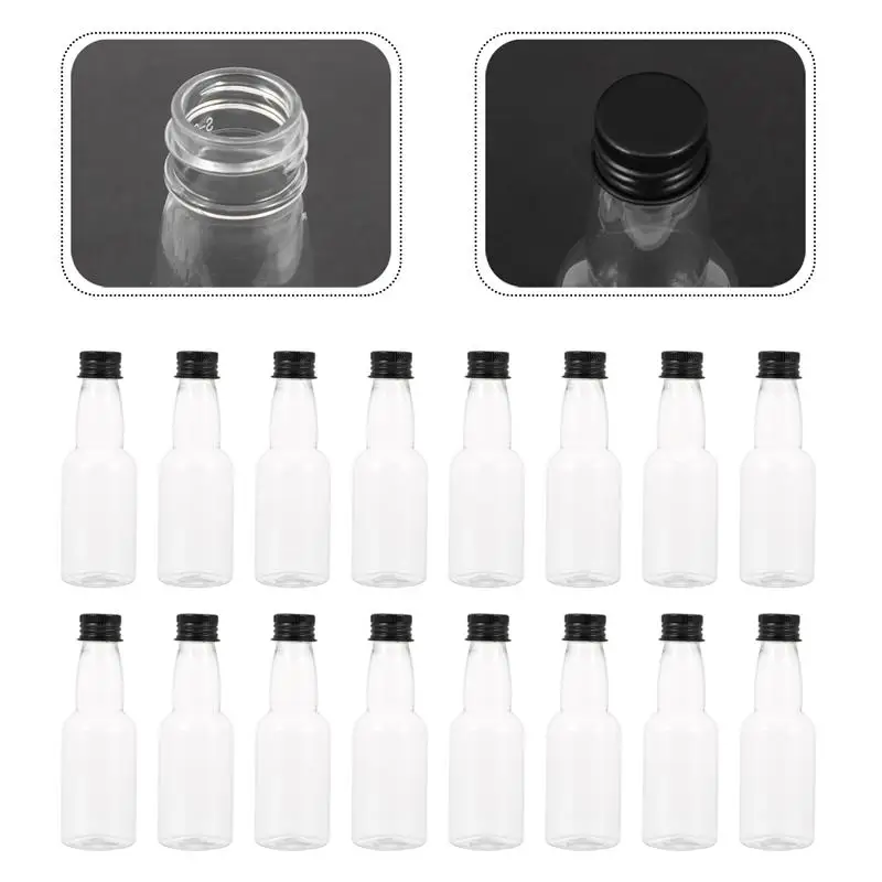 Bottles Juice With Bottle Empty Reusablesmall Neck Long Mini Plastic Water Containers For Caps Sample Cap Glass Smoothie