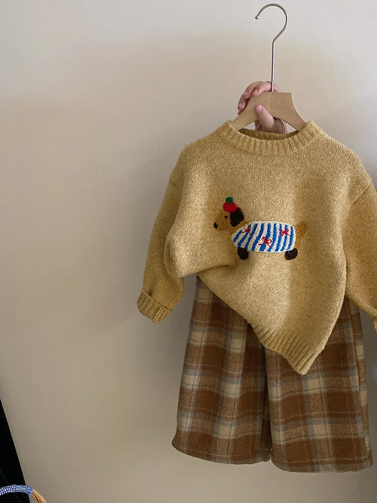 Girls Puppy Sweater Set 5