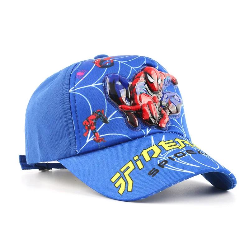 Disney Anime Led Light 3D Spiderman Baseball Cap For Boys Cartoon Autumn Baby Hats Spider Man Children's Sun Caps Kids Hat Cap 5