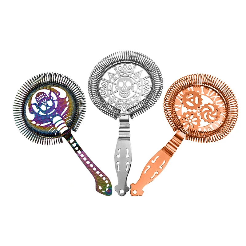 Deluxe Stainless Steel Cocktail Strainer with Spring