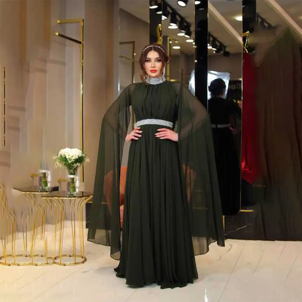 

GIOIO Off The Shoulder Luxury Formal Evening Dresses Floater Sleeves فساتين سهرة Floor Length Elegant Prom Growns Party Women