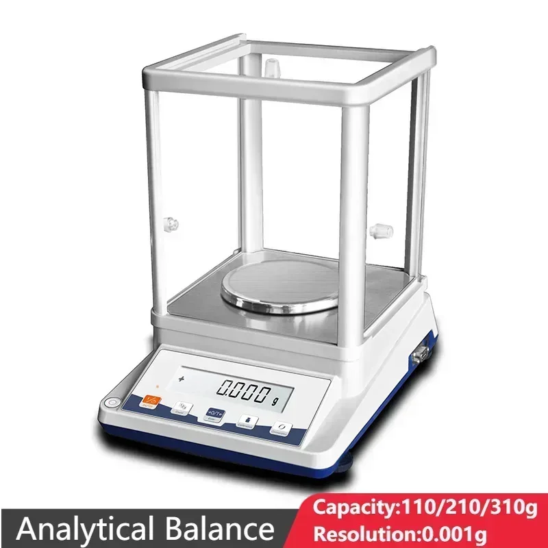 

Лабораторные высокоточные аналитические весы 0,001 г, цифровые электронные весы, диапазон 110/210/310 г