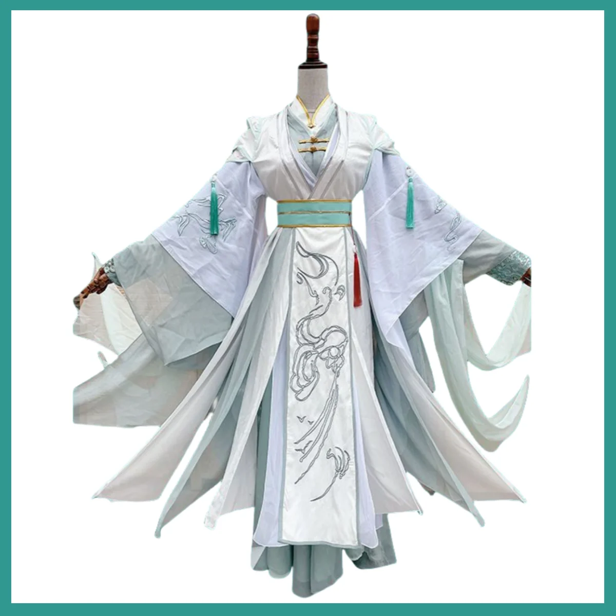 Tian Guan Ci Fu Xie Lian White Hanfu Cosplay Costume