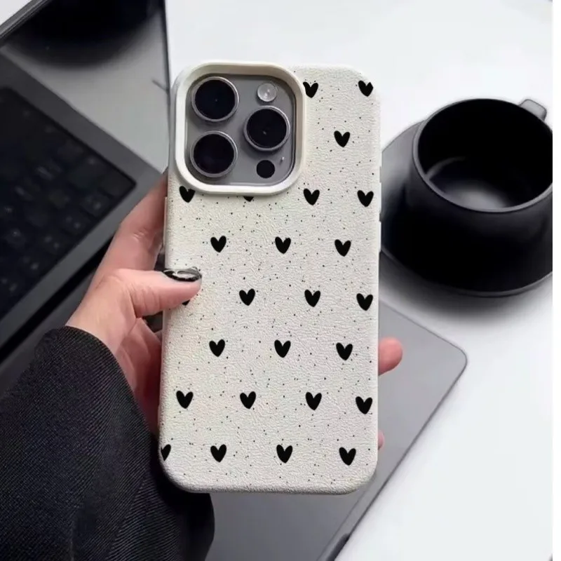 Polka Dot Love Heart Phone Cases