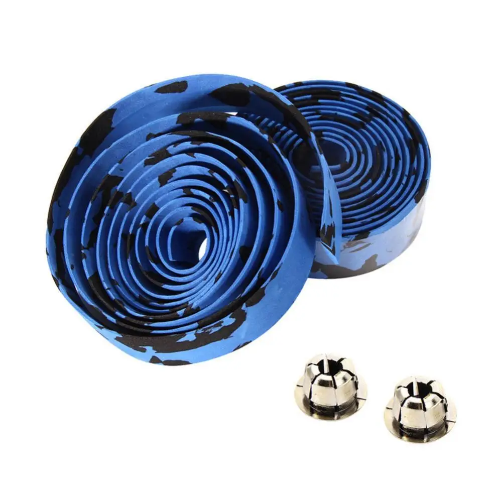 Handlebar Cycling Road Bike Sports Bicycle Rubber Tape Wrap 2Pcs with 2 Bar Plug