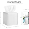 Modern PU Leather Square Tissue Box Cover Holder-Decorative Holder/Organizer for Bathroom Vanity Countertop, Night Stands,Office 5