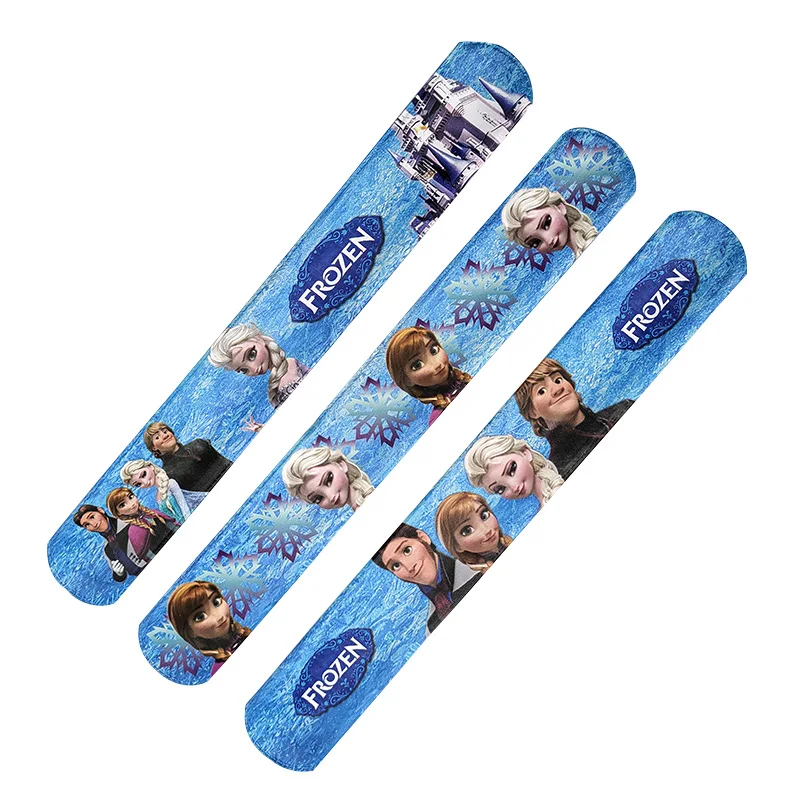 Kids Happy Birthday Party Favor Princess Frozen Elsa Anna Slap Bracelet Party Gift Souvenir 12PCS