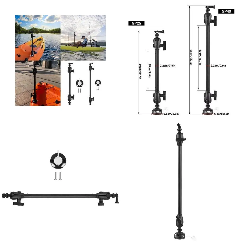 보트 용 R6FE 카메라 홀더 카약 카메라 카메라 붐 암 마운트 해양 카메라 마운트