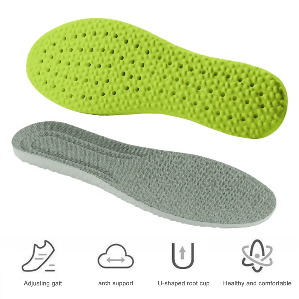 Sports Shoes Insoles Shock-Absorbing Deodorant Insoles Soft Breathable Sports Running for Plantar Fasciitis