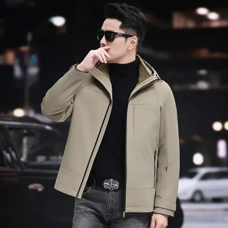 thumbnail image 1 of Chaquetas con capucha Chaqueta de plumón ultraligera Ropa de diseñador para hombre Chaquetas acolchadas ligeras para hombre Abrigo de invierno con relleno de plumón de pato para hombre, 1 of 5