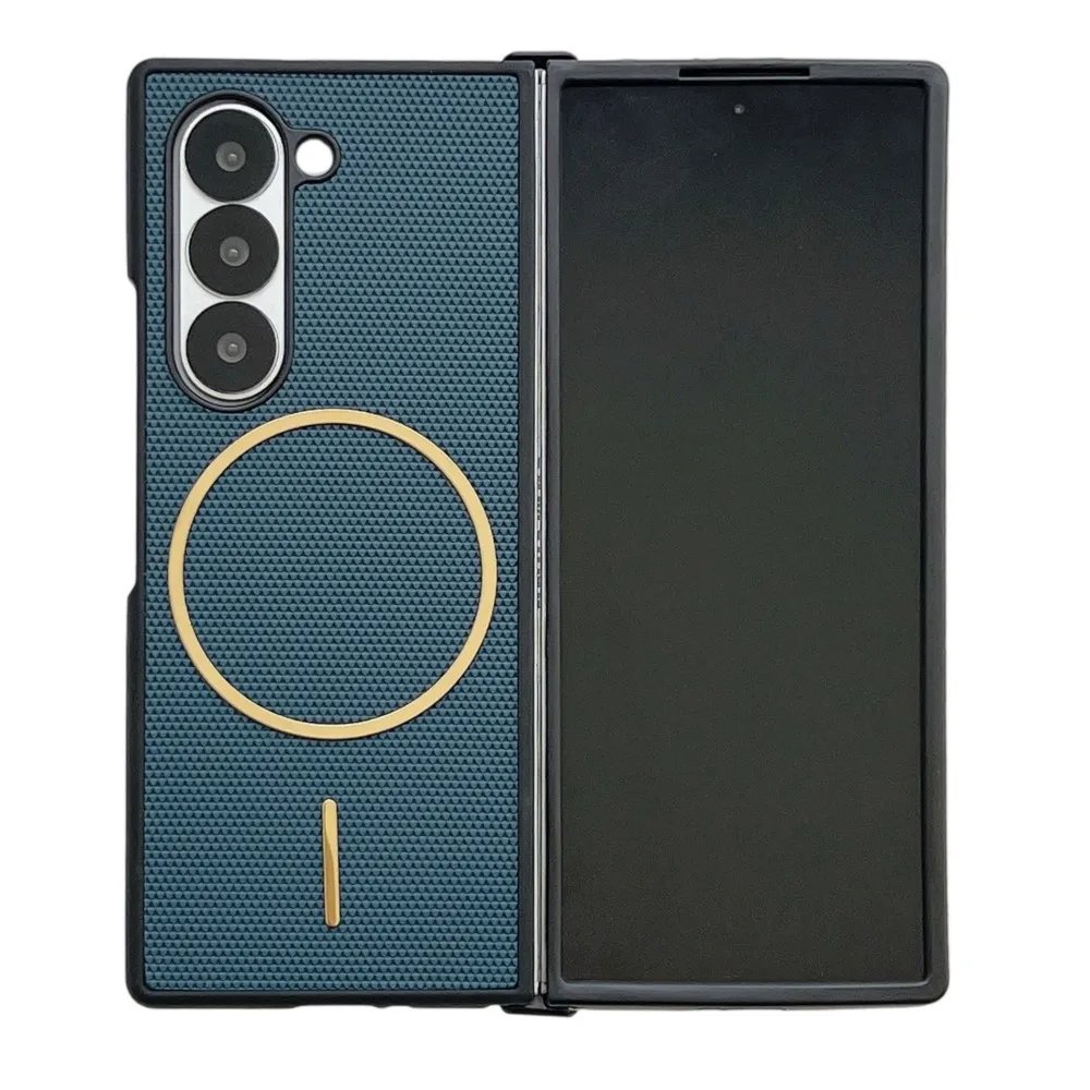 Premium PU Matte Slim Shockproof Magnetic Wireless Charging Protective Cover - Solid Color