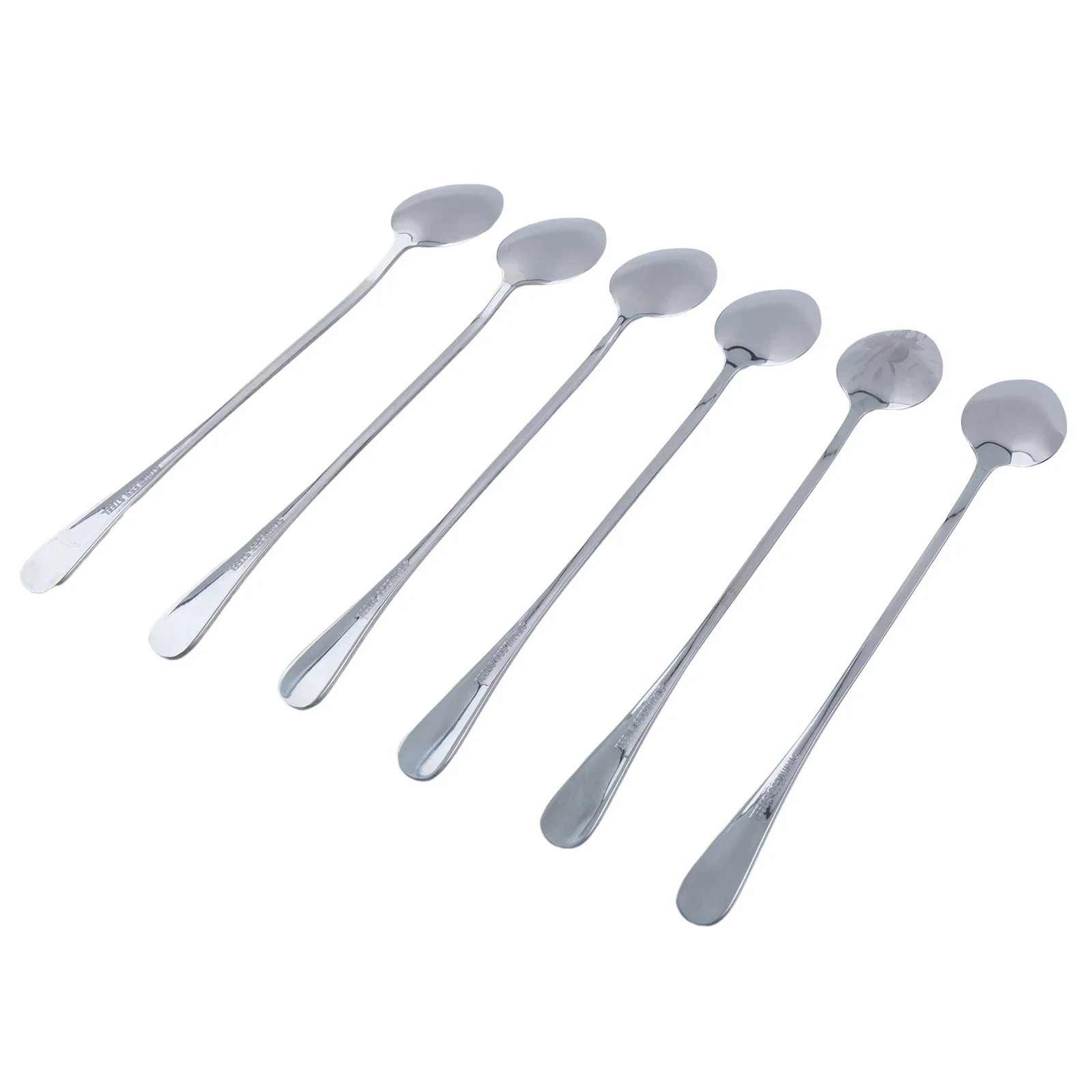 

6PCS 410 Stainless Steel Coffee Spoon Retro Shovel Spoon For Ice Cream Creative Tea-spoon Tableware Bar Tool Cutlery Set Spoons