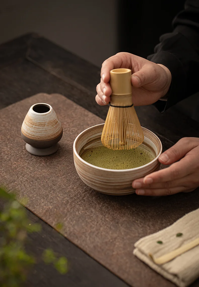 Description Picture 4 of itemCeramic Tea Brush Stand Matcha Bowl Set Japanese Matcha Tools Tea Spotting Instruments Tea Ceremony Accessories Gradient Ceramic