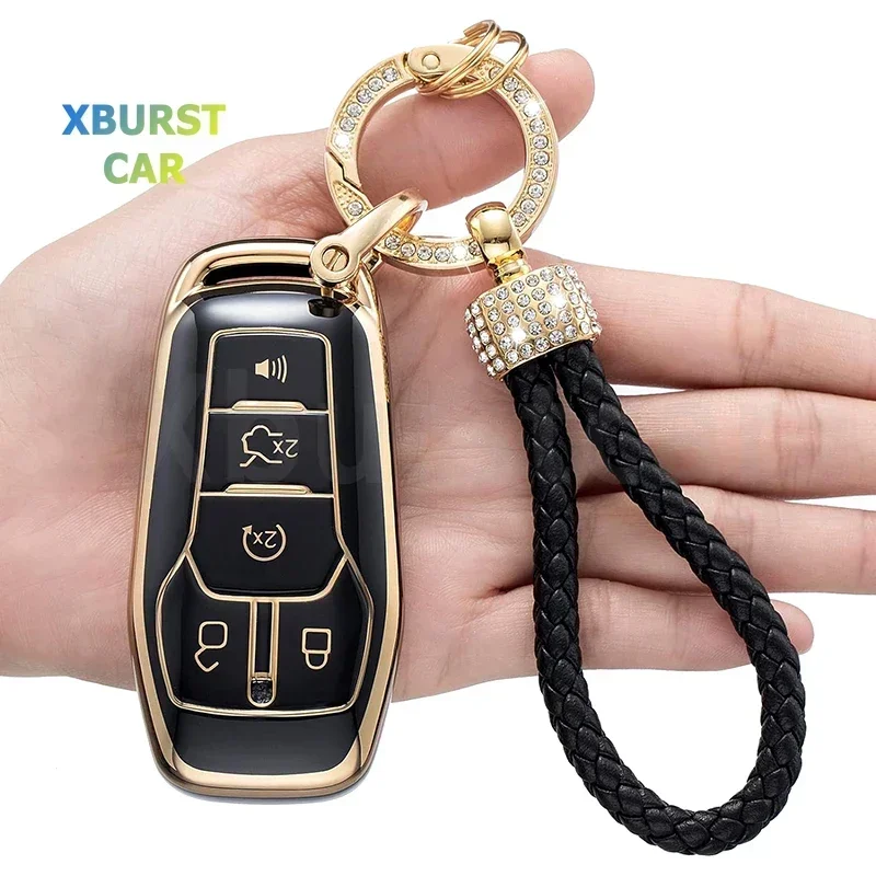 Custodia Chiave Auto In Pelle Crazy Horse Per Ford: Adatta A Fiesta, Focus, Mondeo, Kuga, F-150 (3/4/5 Tasti)