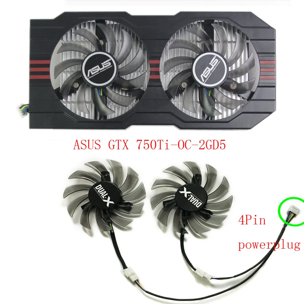 Conjunto Fd7010h12s4pin 75 Mmgpu Cooler Ventilador de Placa Gráficaventilador Placa de Vídeopara Asus Gtx 750 650 ti 660 670 para Msi R6790 Twin Frozr ii Peças - Imagem 6