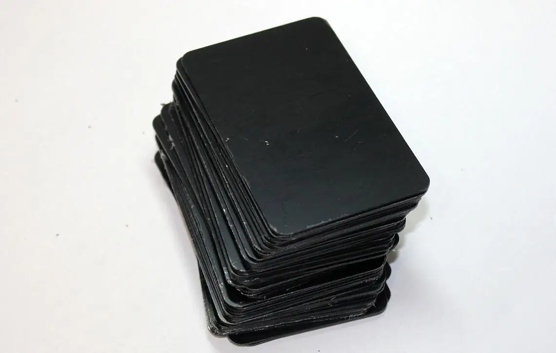 Glossy Finish Black PVC Plastic Acetate Business Cards For Laser Engraving-Thickness 0.6mm