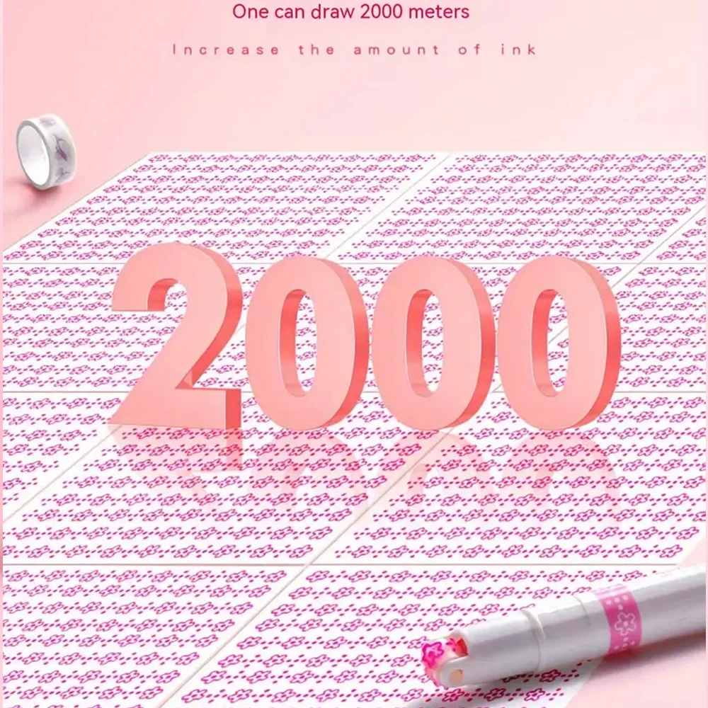 Kawaii Flower Shape Outline Highlighter Pens Curve Roller Tip Pens Marker Graffiti Pen Stationery School Gifts 3/6Pcs highlighter marker highlighter pen marker pen