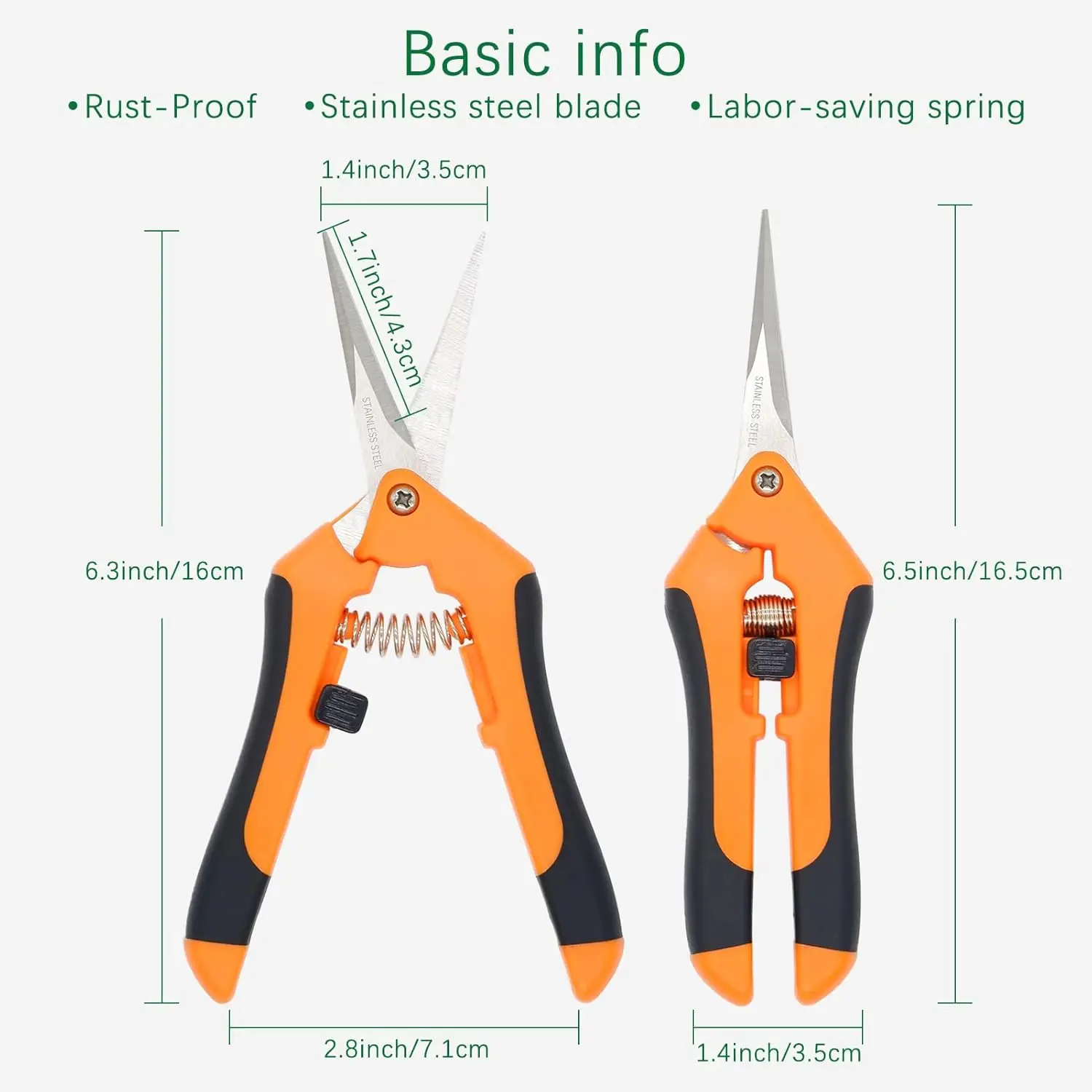 정원 가지치기 가위, 정원용 손가위 티타늄 코팅 정밀 분재 가지치기 가위