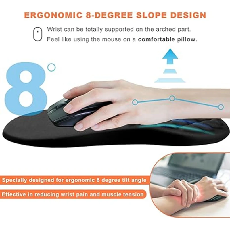 Mouse Pad Gaming Wrist Guard Mouse Pad Simple Solid Antislip Computer Desk Accessories School Office Accessories Special Tools