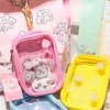 Cute Toon Bag PVC Single-Sided Transparent Coin Purse Student Doll Display Pannier Bag Keychain Sundries Mini Card Storage Bag 1