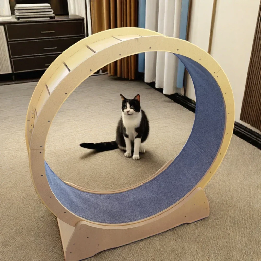 Exercise Running Wheel Cat Climbing Frame Wooden Fiberboard Cat Treadmill