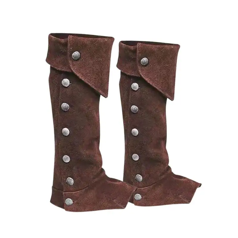 

Faux Suede Steampunk Boots Cover Adjustable Shoe Cover For Adults Medieval And Renaissance Steampunk Costume Accessory For