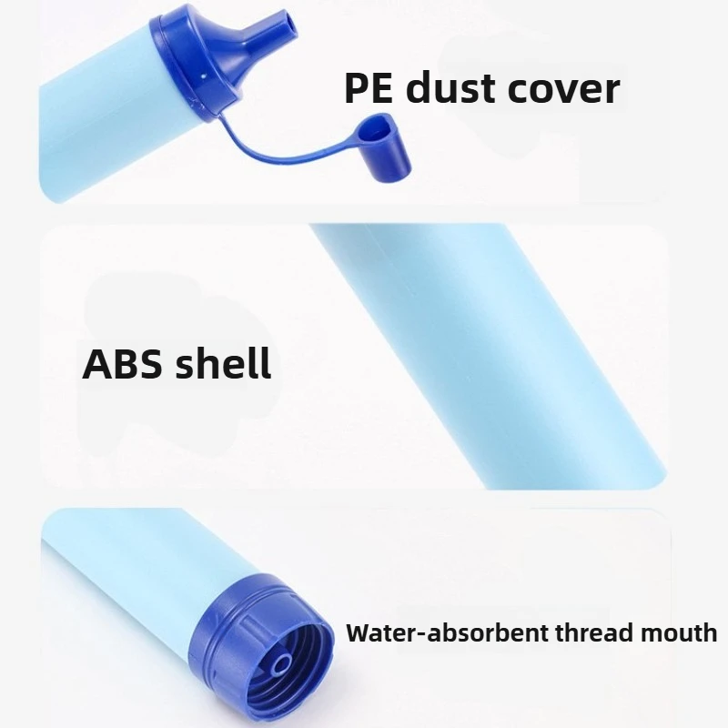 Water Purifier Outdoor Personal Portable Survival Straw Ultra-Light 0.01 Micron 4-Stage Filter System 1500L