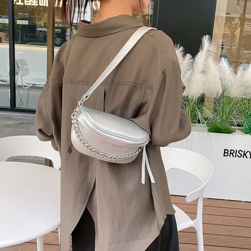 Crossbody Bag Women's Leather Wide Strap Handbag Shoulder Bag
