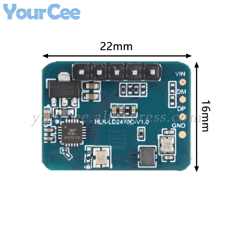 5 Stuks/1Pc HLK-LD2410C Ld2410c 24Ghz Menselijke Aanwezigheid Sensor Millimeter Golf Radar Module Niet-Contact Hartslag Bewegingsdetectie