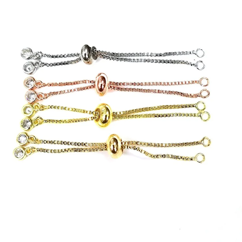 6cm Metal Rhinestone Simple Adjustable Bracelet Chain for Making Diy