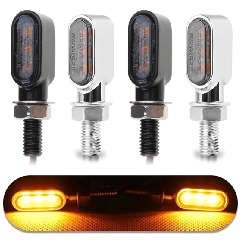 Kinstecks 4 unids motocicleta indicadores fluyendo luces intermitentes moto  intermitentes intermitentes 12 V 12 bombillas LED