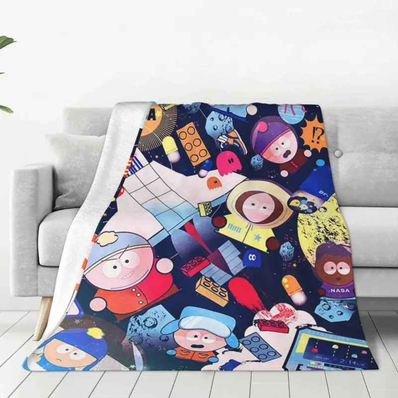 

Southpark Cute Cartoon Coral Fleece Plush Printed Multifunction Super Soft Throw Blanket For Bedding Bedroom Bedspreads