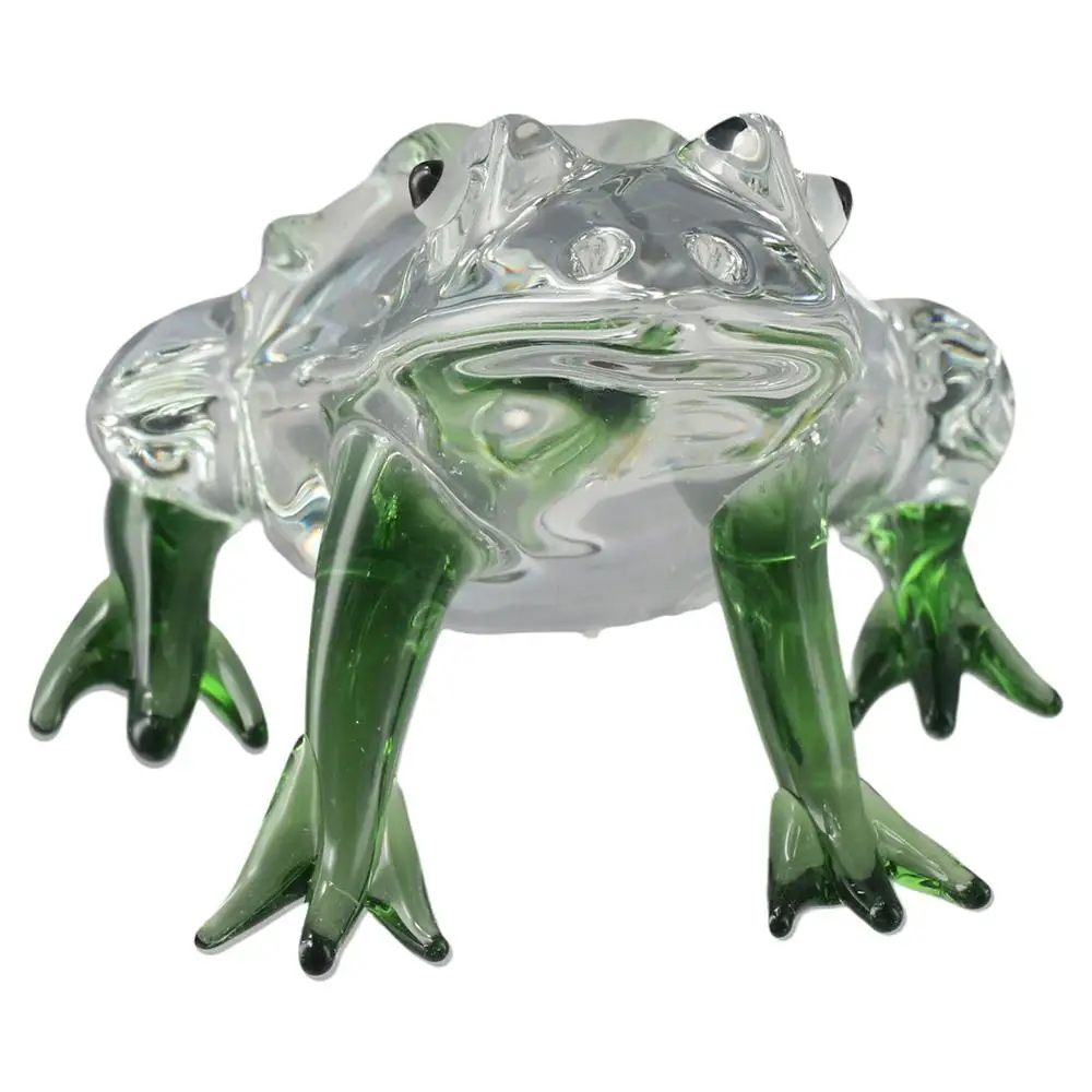 Crystal Frog Glass Art Statue Crystal Frog Decoration Series Glass Home Desktop Simulation Animal Decoration