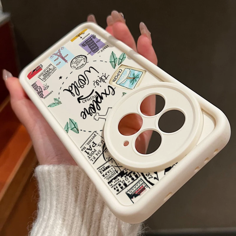 Soft Silicone Shockproof Phone Case with Travel Map Design