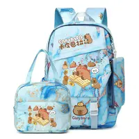 Capybara Backpack Women Student Lunch Bag Large Capacity Schoolbag Teen Rucksack Women Leisure Schoolbag Sets 1