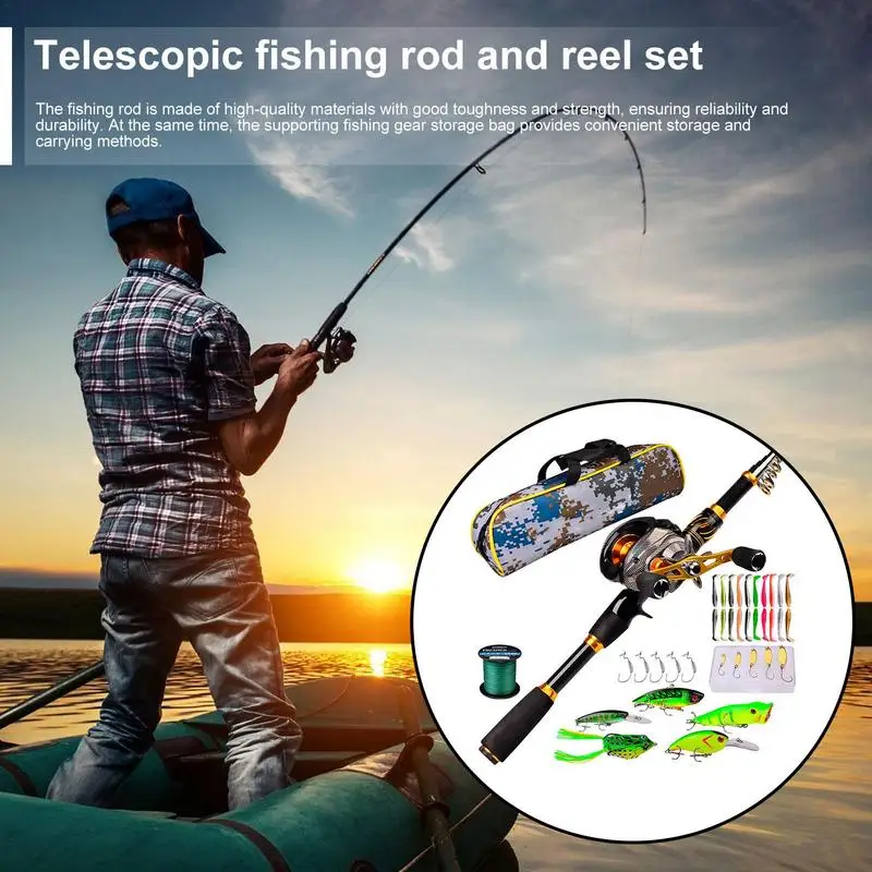 Telescopic Fishing Pole Spinning Reels Lightweight Telescoping Fishing Pole  Set With Reel Straight Handle Sea Rod And Reel Kit