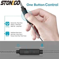 Durability Stereo Earphone 3.5mm Wired Headset Sport Running Headphones with Mic for iPad, iPod, Mp3 Players, Android and iOS - Image 3