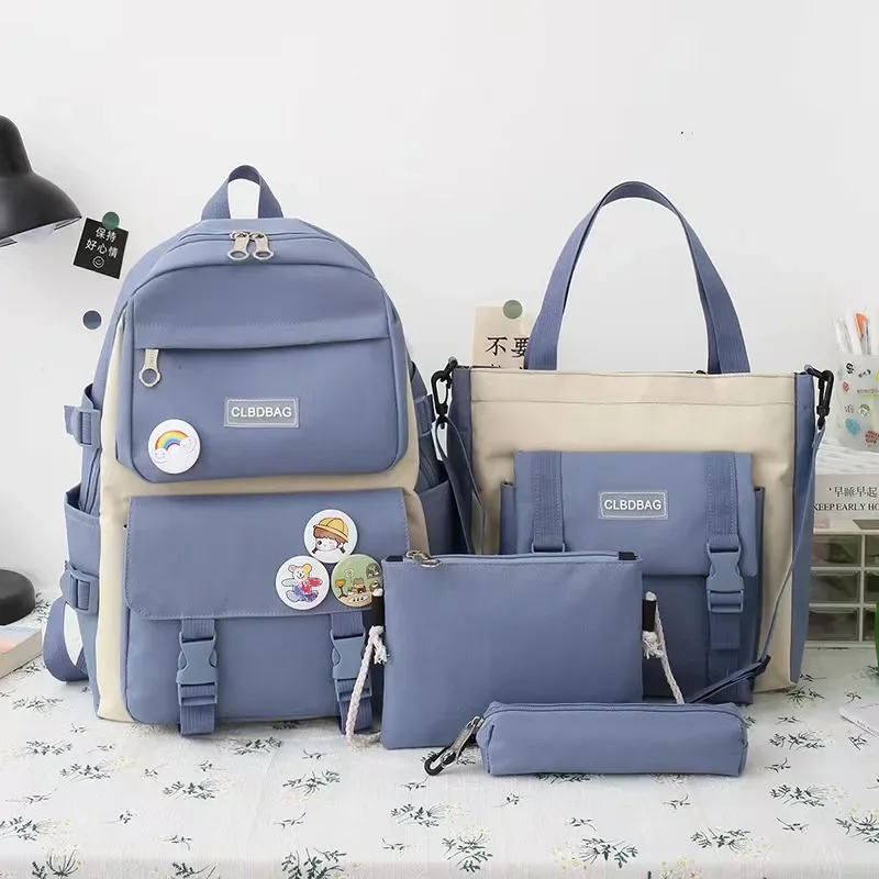 

Школьный рюкзак для девочек-подростков, сумки для книг, Женский дорожный тоут с карандашом, 4 отделения
