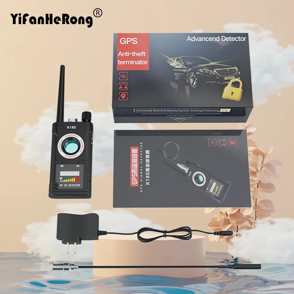 Détecteur de bugs Audio GSM K18s, 1MHz-6.5GHz, caméra Anti-détecteur sans fil multifonction, objectif de Signal GPS, détection de traqueur RF