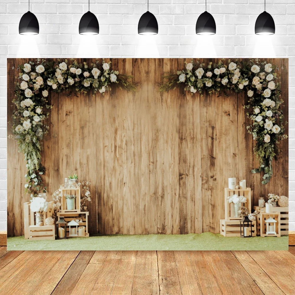 Photo Backdrop Wedding Scene Photography Flowers Wall Floral Bridal Shower Ceremony Baby Birthday Photographic Studio
