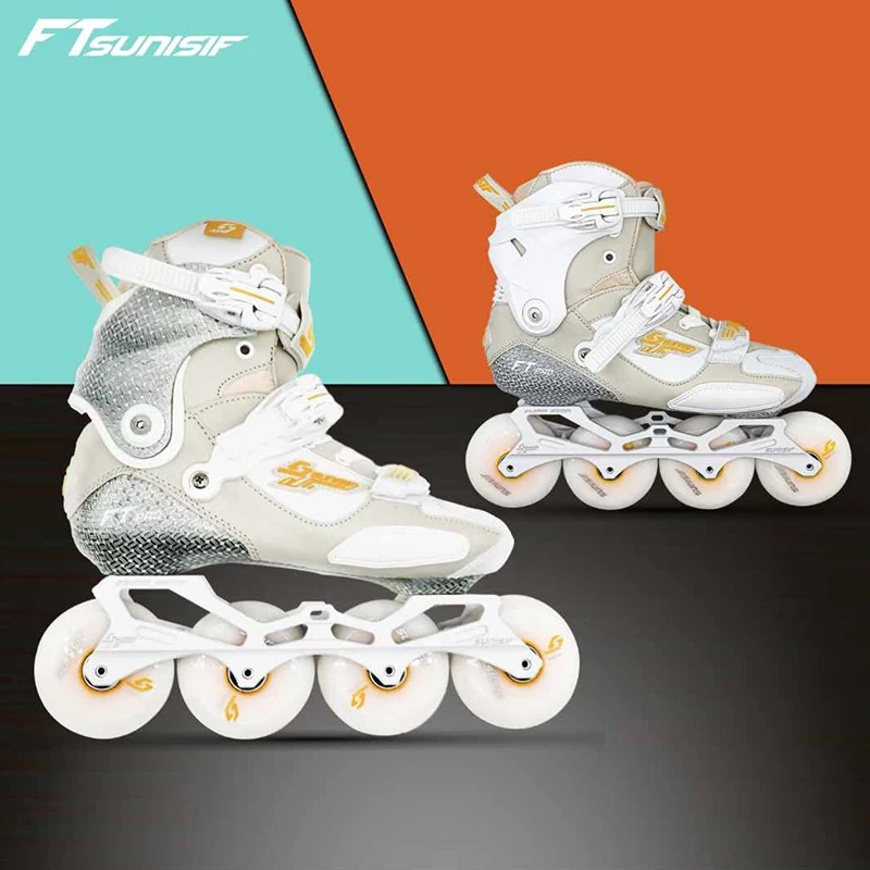 EACH Children's Carbon Fiber Roller Skates Adult Men's And Women's Slalom Shoes Speed Skating Skates Full Set Of Professional Fa