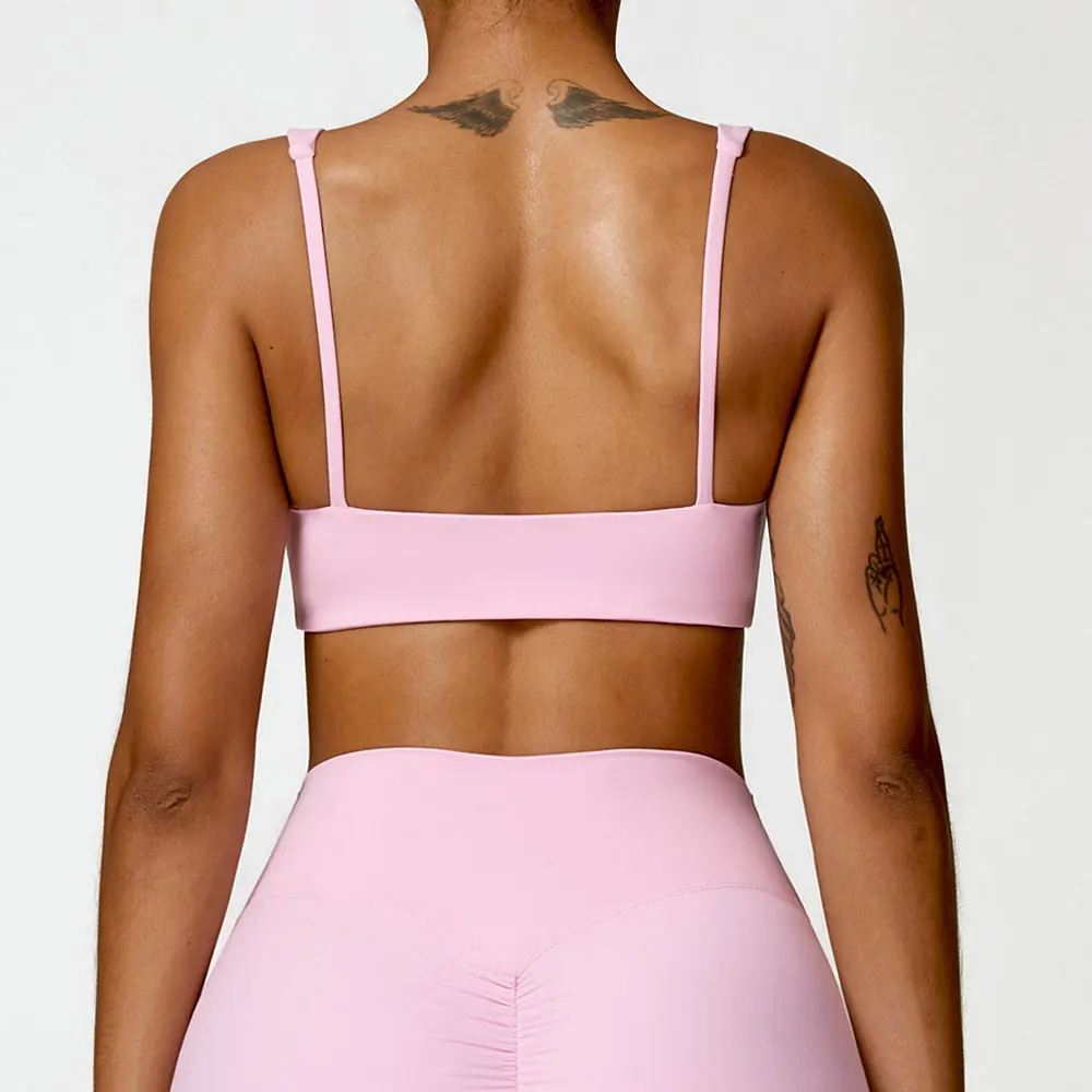 Women's Padded Athletic Sports Bra - Stretchy Sling Top