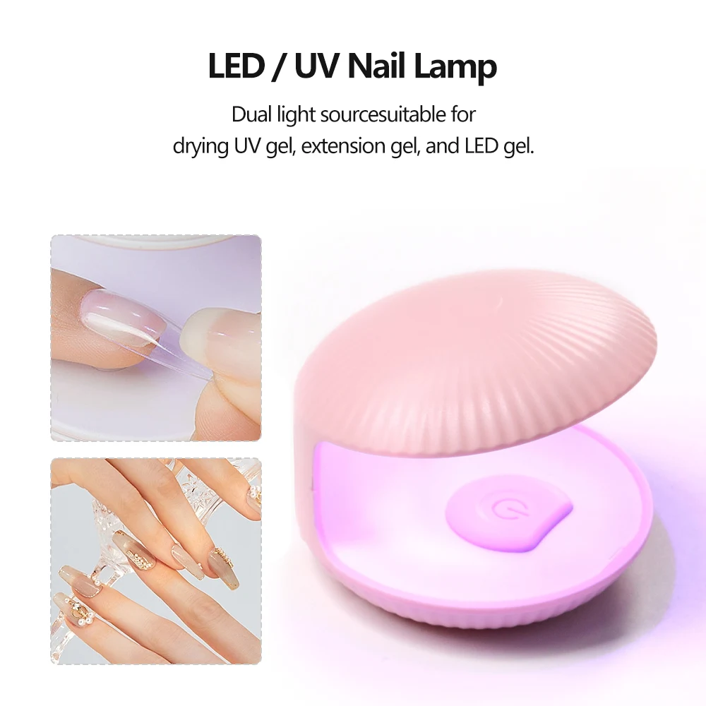 LULAA Mini Shell Uv Led Lamp Uv Light For Gel Nails Salon Equipment Cabin Uv Led Nail Gel Polish Drying Lamp Cured Dryer 3