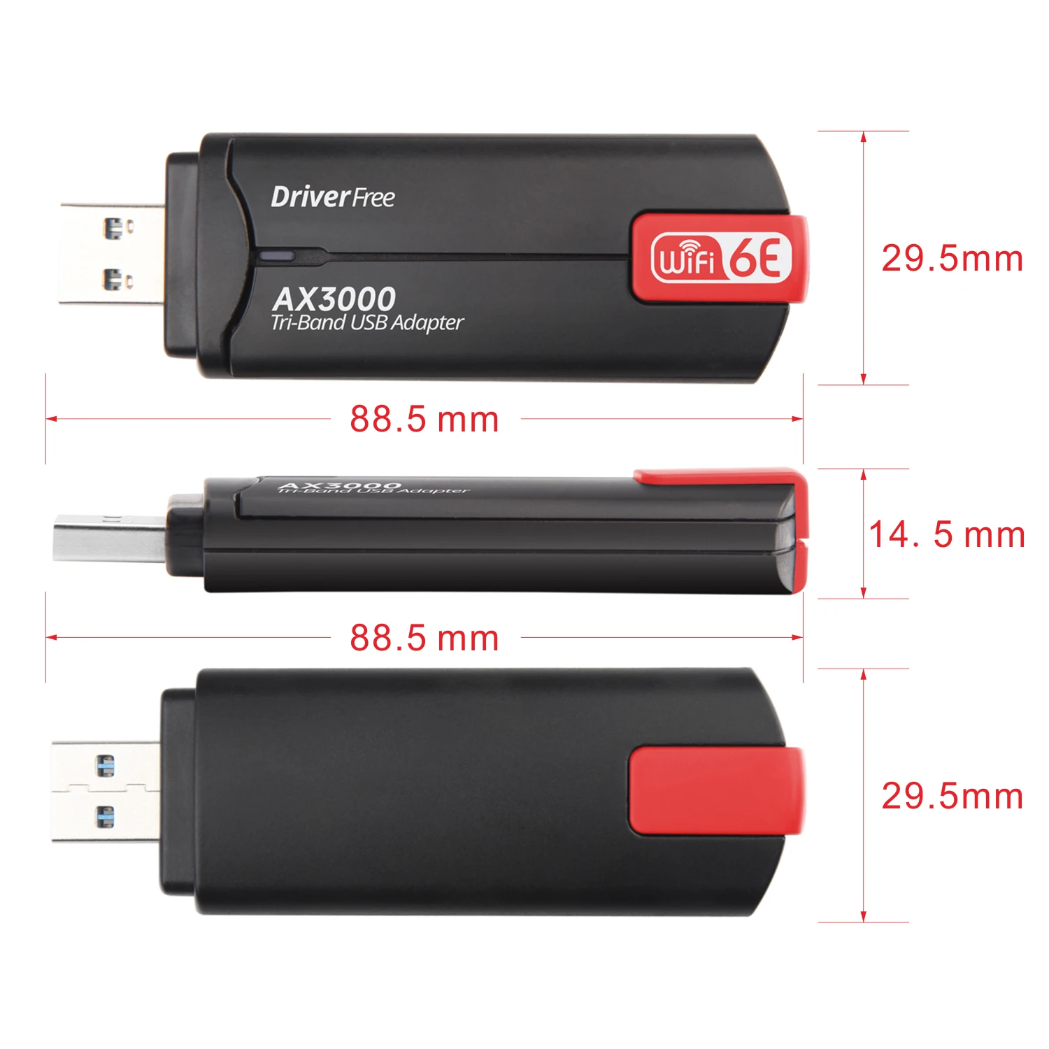 WiFi-адаптер Wifi6E USB, 5400 Мбитс, USB 3,0 (art.: 3920c5853ebcb) - 3920c5853ebcb
