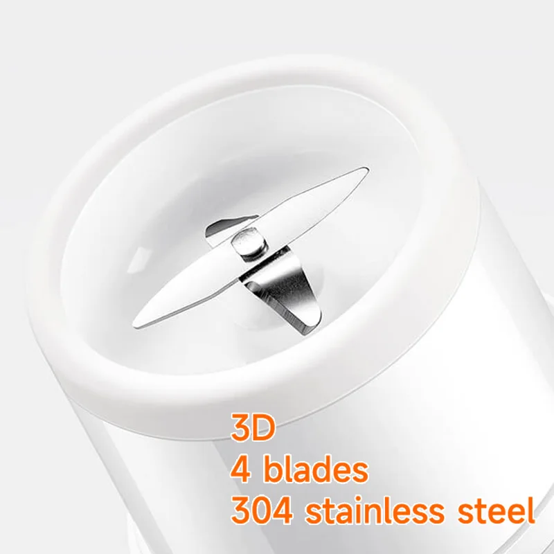 Xiaomi Portable Electric Juicer Blender 3D 4 Blades Large Capacity Removable Rechargeable IPX6 Food Grade Fruit Extractor Cup 5