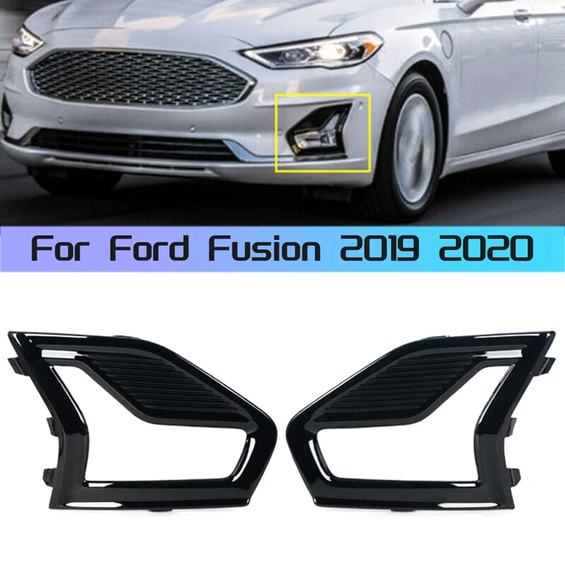 

Car Front Bumper Fog Lamp Cover Fog Lamp Grille Foglamp Trim Frame For Ford Fusion 2019-2020 Replacement Accessories 1Pair