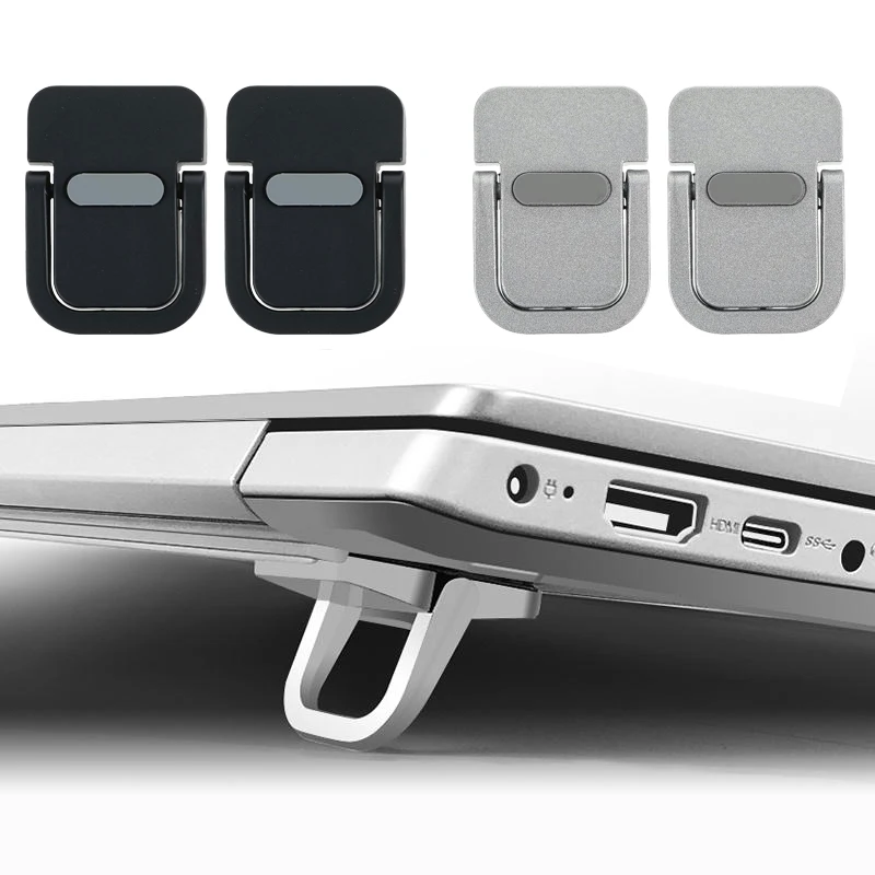 2PCS Mini Laptop Stand for Desk Keyboard Stands Portable Laptop Stand Foldable Sleek Computer Notebook Holder