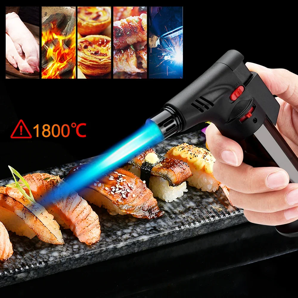 Jet Butane Lighter Refillable Gas Adjustable Flame Gun Lighter Cooking Torch BBQ Ignition Tool Windproof Cigar Cigarette bbq lighter,butane gas lighter,cigarette lighter