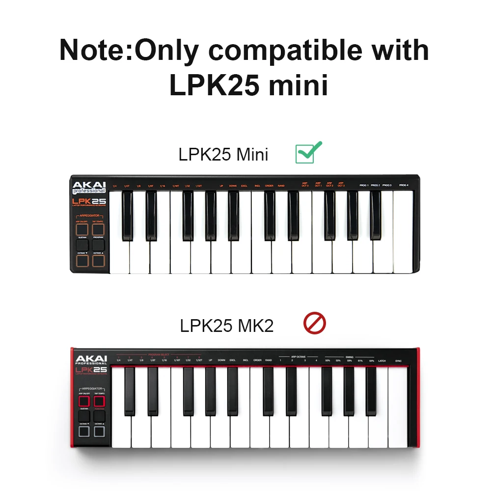AKai Professional LPK25 ミニ MIDI キーボード コントローラー用