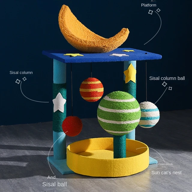 Creative Planet Cat Climb, petit arbre à chat, planche à gratter intégrée en sisal pour animaux de compagnie – Image 5
